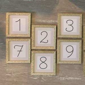 Wedding Table Number Frames
